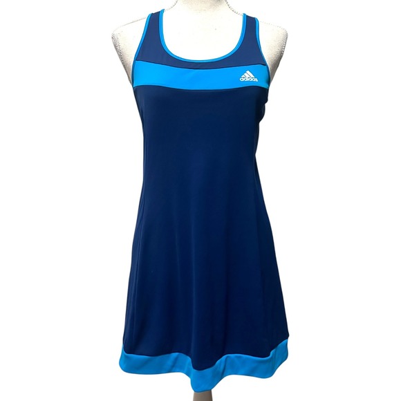 adidas Dresses & Skirts - adidas Navy and Bright Blue Athletic Tank Mini Dress